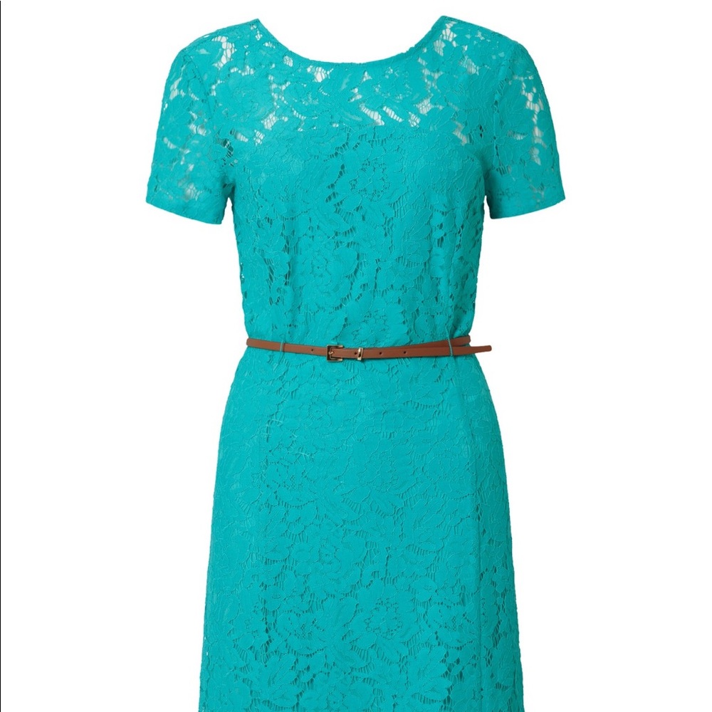 Oliver Bonas Turquoise Lace Dress